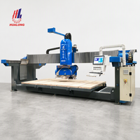 Mesin Pemotong Batu Granit Marmer Kuarsa 5 Axis CNC Bridge Saw untuk Meja Dapur HUALONG Machinery