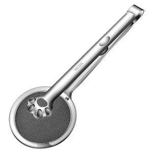 Colador de cocina de acero inoxidable 304 con forma de pata de gato, pinza extendida hueca para escurrir frituras, resistente al calor - Product Image 5