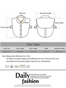 Patchs faits à la main personnalisés détachables femmes Capelet Blouse demi chemise Faux faux col - Product Image 6