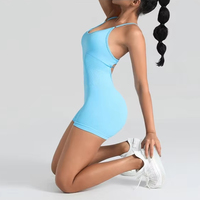 Combinaison de yoga à séchage rapide, combinaison à dos ouvert, tenue de sport pour femmes, combinaison respirante avec motif, vêtements