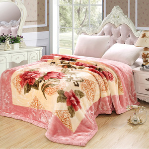 Bán Buôn Trong Kho Sang Trọng In Dày Sherpa Lông Cừu Chăn Siêu Mềm Mùa Đông Đỏ Nặng Raschel Mink Chăn - Product Image 5
