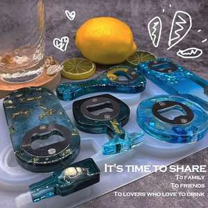 Kit de moule en résine pour ouvre-bouteille, ouvre-bouteille de bière en résine époxy, moule en silicone pour coulée, produits artisanaux faits main - Product Image 3