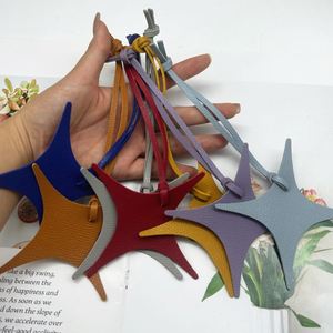 PU Leather Star Shape <b>Bag</b> <b>Charm</b> Four Pointed Star <b>Bag</b> Pendant for Handbag Decoration Accessory - Product Image 3