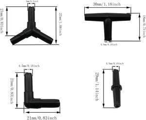 Zwart Plastic Luchtklep Connectoren Splitters Voor <span class=keywords><strong>Aquarium</strong></span> 3/16 Air Line Luchtpomp Aquaria Accessoires Luchtvaartmaatschappij <span class=keywords><strong>Tubing</strong></span> Connector - Product Image 2