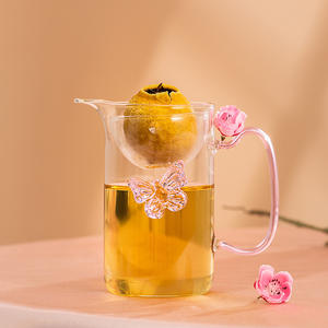 Nouvelle Arrivée 2025 – Théière en Verre Papillon Chauffante Haut de Gamme pour Femme avec Séparation Thé et Eau - Product Image 4