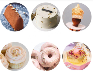 ケーキアイスクリームデコレーション用の食用金箔フレーク<span class=keywords><strong>24K</strong></span>金箔紙 - Product Image 6