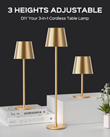 Lampe de table sans fil lampe de bureau LED portable 5000mAh à piles 3 couleurs gradation continue pour les bars de chambre de restaurant Outdo