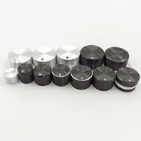 Diamètre 15x12mm Aluminium noir mat 6mm 18T Bouton de commande de l'encodeur de l'arbre cannelé