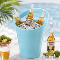 Seau à glace en plastique PP 3,2 L, robuste et épaissi, avec poignée ergonomique, logo personnalisé, fabrication sur mesure, durable pour usage commercial