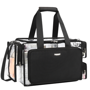For Relavel Large Capacity <b>Clear</b> Makeup <b>Bag</b> for Professional Makeup Artists Water Resistant with Multi-Compartment Zipper - Product Image 4