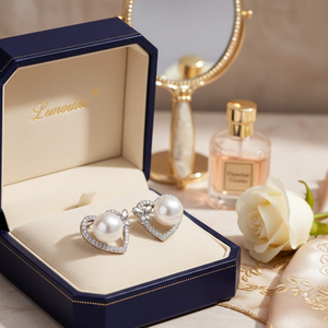 Orecchini di perle placcati oro con accessorio gioiello elegante e lussuoso CZ - Product Image 3