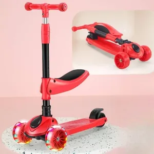 Balans Auto Scooter Fiets Kid Scooter Ride-On Speelgoedauto Met Opvouwbare Stoel Voet Scooter