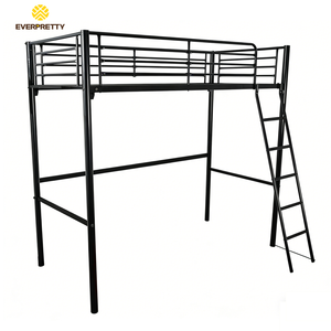 Muebles Escolares, Cama Individual Metálica Tipo Loft con Escalera <span class=keywords><strong>para</strong></span> Dormitorio <span class=keywords><strong>de</strong></span> Hostal Juvenil, Uso en Dormitorios <span class=keywords><strong>para</strong></span> Empleados <span class=keywords><strong>de</strong></span> Empresa - Product Image 3