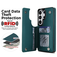 Étui portefeuille antichoc en cuir multi-fentes avec protection des données pour téléphone portable Samsung S26 S25 S24 S23 Ultra – Vente en gros