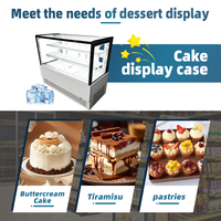 Vitrine réfrigérée commerciale de comptoir pour gâteaux, présentoir pour Tiramisu