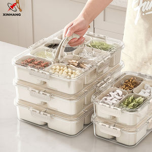 Xinhang Tragbarer Transparenter Gewürzbehälter Frische-Konservierender Küchen-Aufbewahrungsbox Kunststoff 8-Fächer Gewürzorganizer - Product Image 4