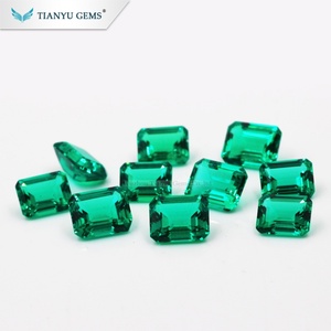 Joyería popular al por mayor piedras preciosas sueltas NATURALEZA SIMILAR Esmeralda sintética 1ct-15ct - Product Image 2