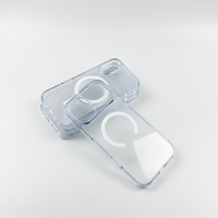 Coque antichoc magnétique transparente Heybingo pour iPhone 17 Pro Max/17/16/15/14 en acrylique+TPU+Bayer, anti-jaunissement et anti-chute