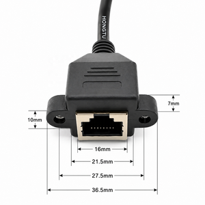 <span class=keywords><strong>สาย</strong></span>เคเบิล 8P8C FTP STP UTP RJ45 แบบตัวผู้ต่อตัวเมีย ความเร็ว 100M/1000M Cat5 Cat6e แบบยึดแผงด้วยสกรู <span class=keywords><strong>สาย</strong></span>ต่อขยายเครือข่ายอีเธอร์เน็ต LAN - Product Image 3