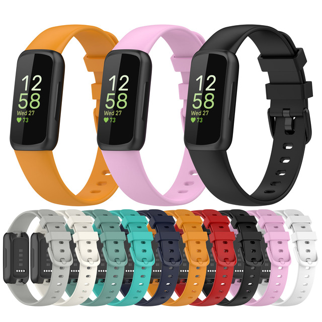 Eraysun Sports Silicone Watch Strap Adjustable Watch Band for Fitbit Inspire 3 Men Breathable Watch Bands