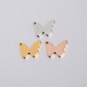 จี้สเตนเลสทรงผีเสื้อสำหรับทำเครื่องประดับที่ออกแบบเองได้ - Product Image 1