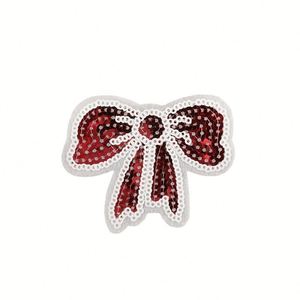 Patchs lettres, patchs nœuds papillon, autocollants en tissu, patchs lettres nœuds papillon à paillettes pour vêtements d'enfants - Product Image 5