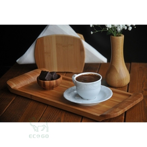 Plato Redondo de Bambú Ecológico Personalizado para Servir Sushi, Ensaladas y Postres, Uso Doméstico en la Cocina - Product Image 4