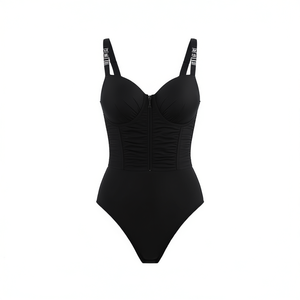 Costume da bagno intero HDJ Plus Size con controllo della pancia e reggiseno push-up Nero Blu Verde Rosso BZ77335 - Product Image 1