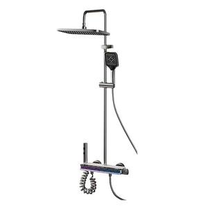 Duchas de baño montadas en la pared blancas listas para enviar, pantalla de temperatura Led de latón, juego mezclador de grifo de ducha Digital - Product Image 6
