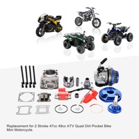 GOOFIT Ensemble de filtre à air modifié pour carburateur de moto avec bobine d'allumage de cylindre à grand alésage de 44mm pour ATV 2 temps 47cc 49cc