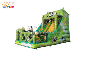 パンダをテーマにしたインフレータブルドライスライドプレイソリューション耐久性のある安全かつセットアップしやすいカスタムサイズ屋内/屋外レンタル - Product Image 6
