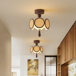 Nhật Bản Wabi Sabi Phong Cách In Ấn Vải Hành Lang Ánh Sáng Cri 90 + Bảo Vệ Mắt Cầu Thang Loft Trang Trí Nội Thất Nhỏ Đèn Trần - Product Image 6