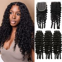 Extensions de cheveux humains vierges de qualité supérieure, alignées, vietnamiennes et birmanes, double trame, 18 pouces, boucles birmanes