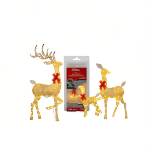 Thomast Inflatable Deer Christmas <b>Lights</b> Yellow <b>Led</b> Plastic <b>Battery</b> <b>Powered</b> Manual Control Decorations For Holiday - Product Image 1