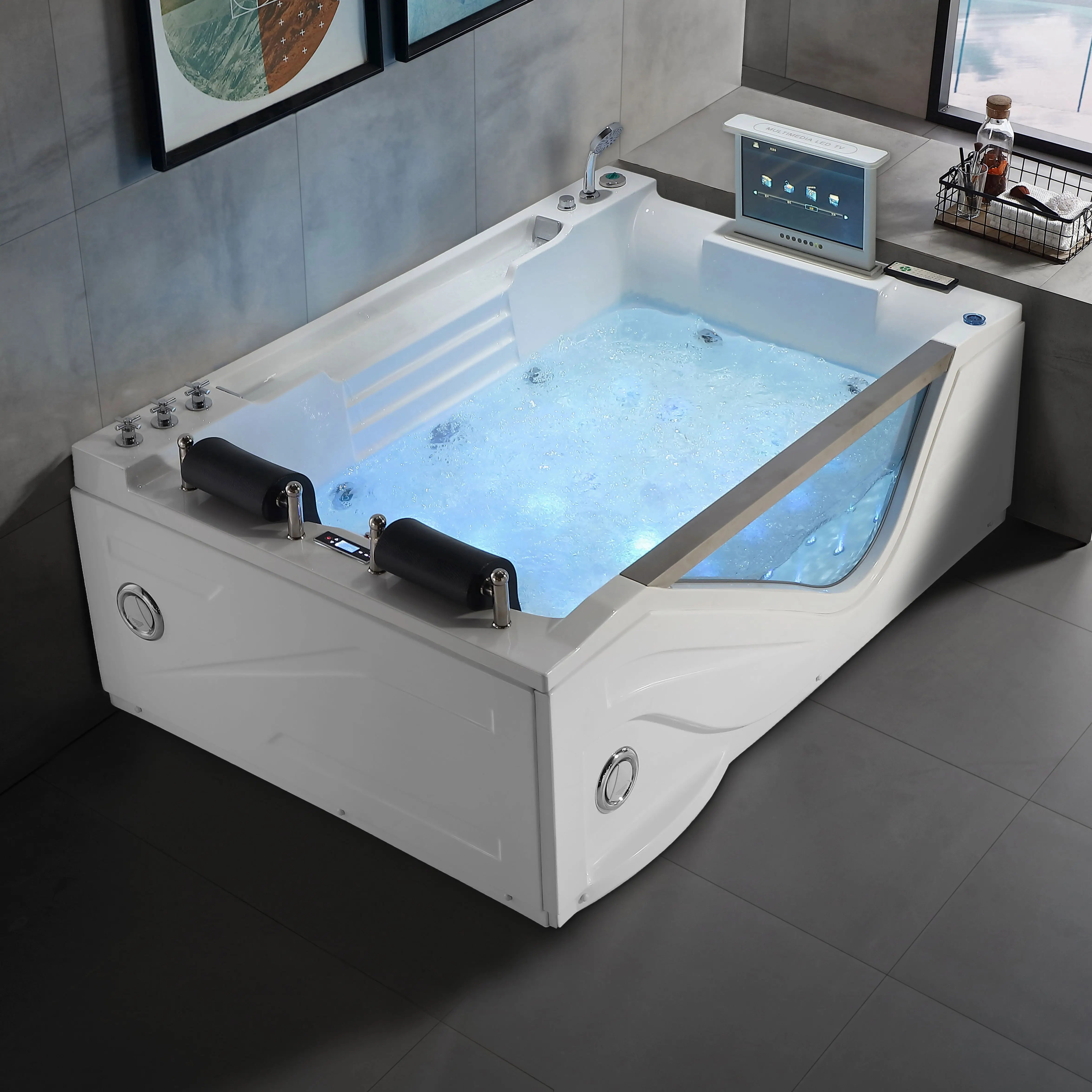 Q325M japanese massage sex tub with functional video TV