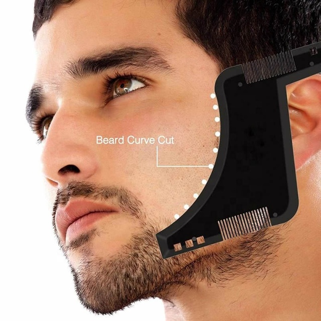 Premium Quality Beard Shaping Styling Tool with Inbuilt Comb Z Design ABS Material for Perfect Line Edging Jaw Cheek Neck Line