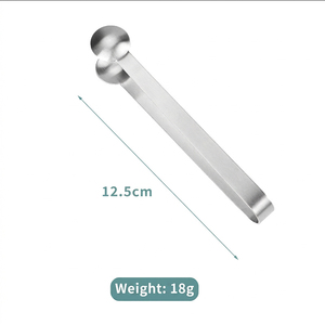 DFT05 Pinces à sucre en acier inoxydable, vente en gros, 12,5 cm, poids 18g, mini pinces à sucre et à glace en acier inoxydable, en stock - Product Image 1