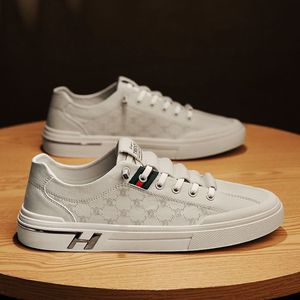 Nuova Tendenza Autunnale: Sneakers Casual da <span class=keywords><strong>Uomo</strong></span> con Lacci, Stile Coreano, <span class=keywords><strong>Bianche</strong></span>, per Sport all'Aperto, con Fodera in Rete - Product Image 2