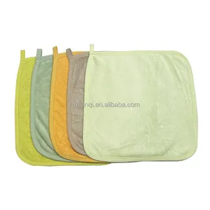 Personnalisé 6 pack 500gsm 100% bio bambou bébé visage débarbouillette 25x25 serviette 2 couches bambou serviette bébé gant de toilette