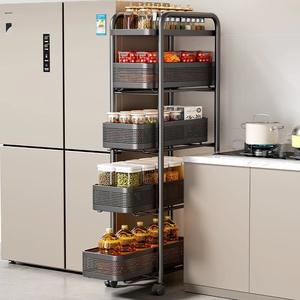 Étagère de rangement de cuisine moderne avec roulettes, organisateur multifonctionnel pour garde-manger, comptoir, côté réfrigérateur, profondeur 8-11,9 pouces - Product Image 5