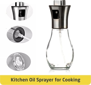 Pulvérisateur d'<span class=keywords><strong>huile</strong></span> d'olive antidérapant pour la cuisson, flacon distributeur d'<span class=keywords><strong>huile</strong></span> en verre pour friteuse à air, barbecue, salade, cuisson, rôtissage, pulvérisateur de vinaigre - Product Image 1