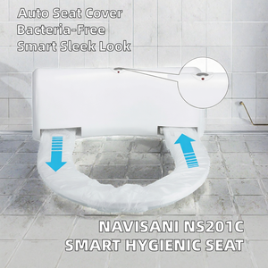 NAVISANI NS201C Couvercle de siège de toilette intelligent automatique hygiénique anti-bactérien, plaque de remplacement en plastique avec amortisseur - Product Image 2