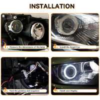 80mm COB Halo Anneau Coton Lumière Angel Eyes Pour Phare De Voiture Led Brouillard Feux Diurnes 60mm 70mm 90mm 100mm 110mm 120mm