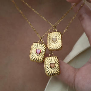 สร้อยคอจี้รูปซองจดหมายชุบทองคำขาวคุณภาพสูง ประดับเพชรซิร์คอนสลักข้อความ You're <span class=keywords><strong>My</strong></span> Soulmate ดีไซน์วินเทจสำหรับผู้หญิง - Product Image 4