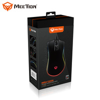 MEETION-ratón óptico G3330 9D con cable, 8000 Dpi, luz RGB, tamaño grande, Para Juegos, Ps4, Oyuncu