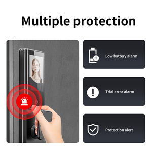 Serrure intelligente avec <span class=keywords><strong>empreinte</strong></span> digitale 3D, déverrouillage à distance, clé d'urgence et batterie de secours 4200 mAh pour la maison et le bureau sécurisés - Product Image 5