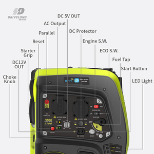 Generador Portátil de Gasolina de 2kva de Alta Resistencia con Arranque Automático para Uso Industrial y de Construcción - Product Image 4