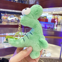 Pendentif poupée pendentif en peluche gros mignon dinosaure aux grands yeux porte-clés pendentif sac de poupée en peluche