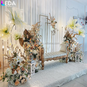 LEDA Vente en gros de fleurs géantes en organza, grandes fleurs artificielles en tissu de soie, décorations florales pour mariage et fête - Product Image 4