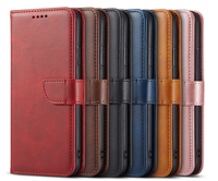 Étui de téléphone portefeuille à rabat en cuir PU de luxe SUNNY pour 11-16 Pro Max, résistant aux chocs et à l'eau, 6 couleurs